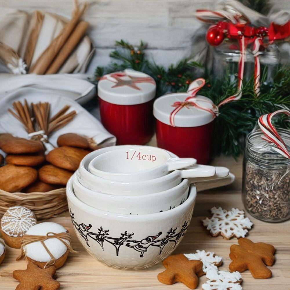 Arlington Designs Holiday Santa Reindeer Measuring Cups